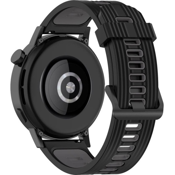 Techsuit - Watchband 20mm (W002) - Samsung Galaxy Watch 4/5/Active 2, Huawei Watch Gt 3 (42mm)/Gt 3 Pro (43mm) - Black