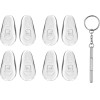 Techsuit - [Pack] Glasses Screwdriver With 4 Pairs Of Silicone Nose Pads (ST1) - From Metal, 6 x 0.5cm - Silver