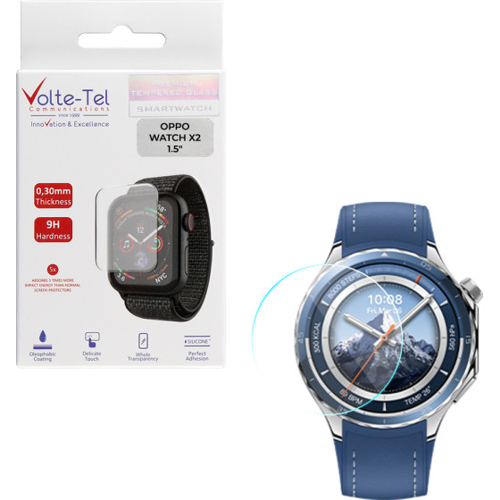 Volte-Tel Tempered Glass Oppo Watch X2 1.5'' 9H 0.30mm 2.5D Full Glue Full COVER - (5205308384042)