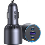 Ugreen Car Charger EC703, 75W, 3.25A, 1 x USB-A - 2 x USB-C, Black
