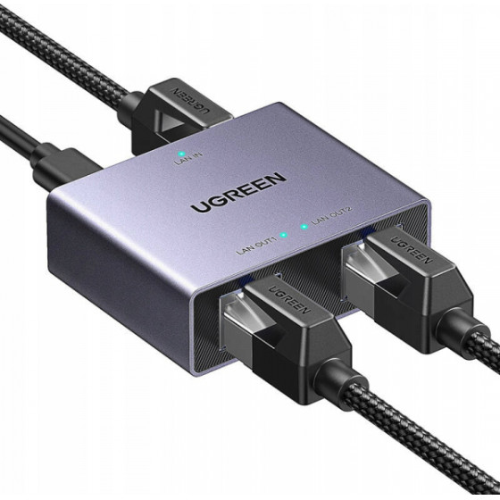 Ugreen Lan Splitter NW301, RJ45 - 2 x RJ45, Grey