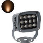 GloboStar FLOOD-XENA ��������� ���� Wall Washer LED 12W 1260lm 10� AC 220-240V ��������� IP65 ������������� ��������� 2200K - ���� ������� - �13.5 x �11 x �15cm - 3 ������ ������� - (90120)
