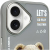 Nimmy case COOL&CUTE 2.0 Bear for IPHONE 16 gray