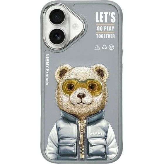 Nimmy case COOL&CUTE 2.0 Bear for IPHONE 16 gray