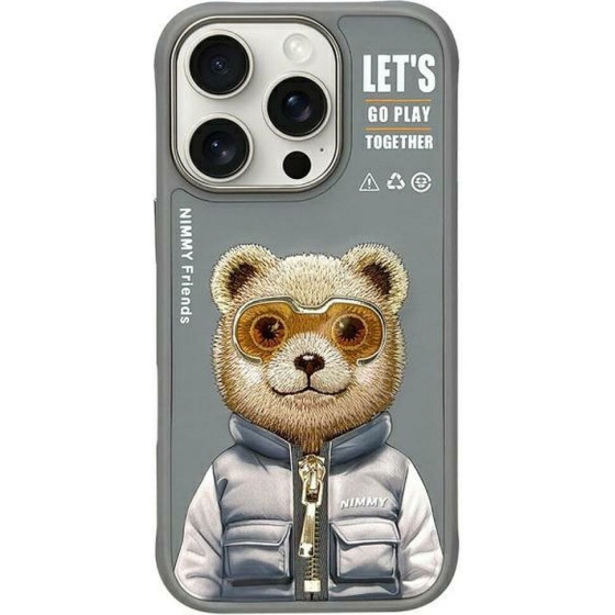 Nimmy case COOL&CUTE 2.0 Bear for IPHONE 16 Pro gray