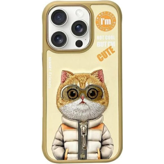 Nimmy case COOL&CUTE 2.0 Cat for IPHONE 16 Pro khaki