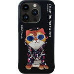 Nimmy case GLASSES COOL CAT for IPHONE 15 Pro Max black