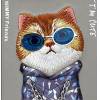 Nimmy case GLASSES COOL CAT for IPHONE 16 Pro Max gray