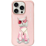 Nimmy case GLASSES COOL CAT for IPHONE 16 Pro Max pink