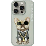Nimmy case GLASSES COOL DOG for IPHONE 15 Pro gray
