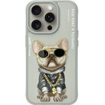 Nimmy case GLASSES COOL DOG for IPHONE 15 Pro Max gray