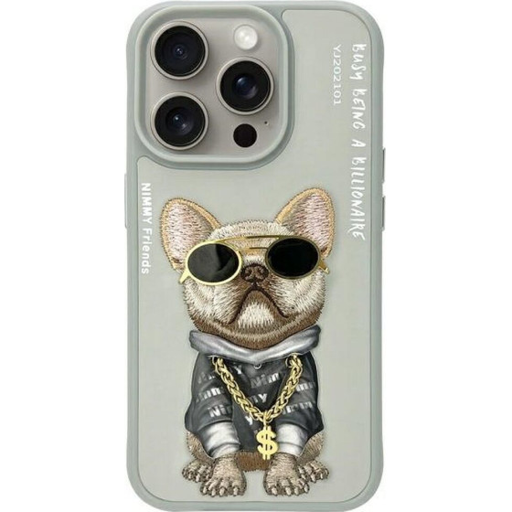 Nimmy case GLASSES COOL DOG for IPHONE 15 Pro Max gray