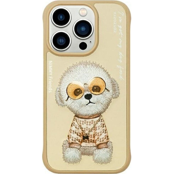 Nimmy case GLASSES COOL DOG for IPHONE 15 Pro Max khaki