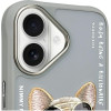 Nimmy case GLASSES COOL DOG for IPHONE 16 gray