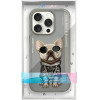 Nimmy case GLASSES COOL DOG for IPHONE 16 Pro Max gray