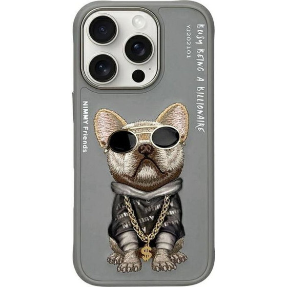 Nimmy case GLASSES COOL DOG for IPHONE 16 Pro Max gray