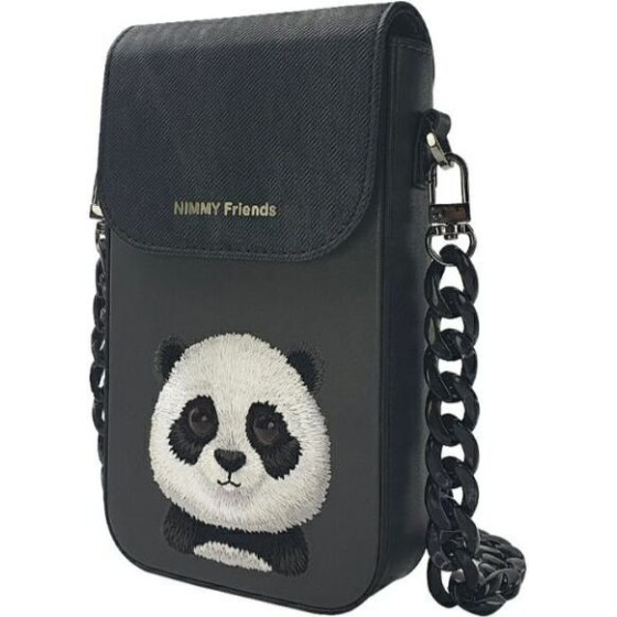 Nimmy phone bag BIG EYED PET 2.0 Panda black