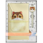 Nimmy set 2in1 notebook + pen BIG EYED PET 2.0 Cat khaki