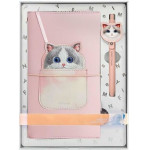 Nimmy set 2in1 notebook + pen BIG EYED PET 2.0 Cat pink