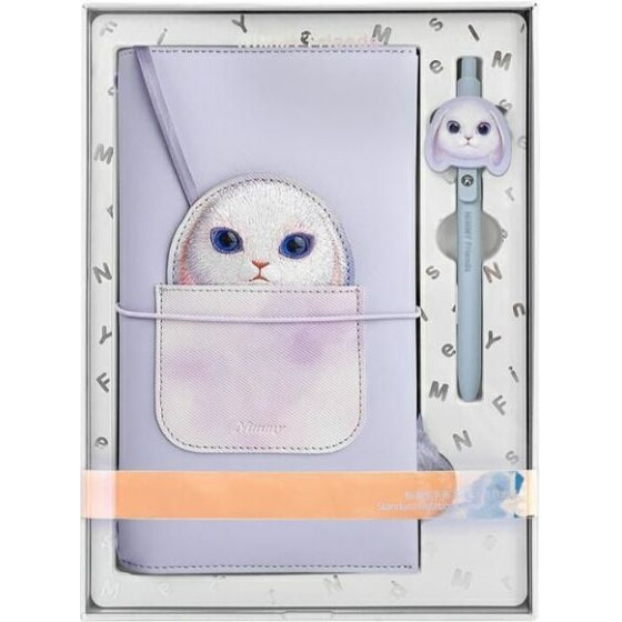 Nimmy set 2in1 notebook + pen BIG EYED PET 2.0 Rabbit purple