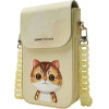 Nimmy set 3in1 phone bag + wallet + gps cover BIG EYED PET 2.0 Cat khaki