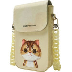 Nimmy set 3in1 phone bag + wallet + gps cover BIG EYED PET 2.0 Cat khaki