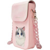 Nimmy set 3in1 phone bag + wallet + gps cover BIG EYED PET 2.0 Cat pink