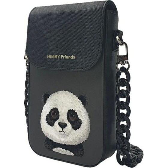 Nimmy set 3in1 phone bag + wallet + gps cover BIG EYED PET 2.0 Panda black
