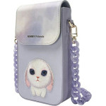 Nimmy set 3in1 phone bag + wallet + gps cover BIG EYED PET 2.0 Rabbit purple