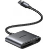UGREEN USB-C Card Reader CM387, USB-A - SD - microSD, Black