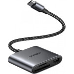 UGREEN USB-C Card Reader CM387, USB-A - SD - microSD, Black