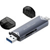 Powertech Card Reader ��� Sd & Micro SD, Usb 3.2, 5Gbps, ���� - (PT-1343)