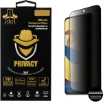 Idol 1991 Tempered Glass Xiaomi Redmi Note 11T 5G/Poco M4 Pro 5G 6.6''9H 0.25mm Privacy Antispy Semi Curved Full Glue BLACK