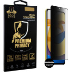 Idol 1991 Tempered Glass Xiaomi Redmi Note 11T 5G/Poco M4 Pro 5G 9H 0.25mm Premium Privacy Antispy Semi Curved Full Glue BLACK