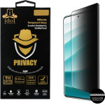 Idol 1991 Tempered Glass Xiaomi Redmi Note 14 Pro 5G/Poco X7 6.67'' 9H 0.25mm Privacy Antispy Semi Curved Full Glue BLACK