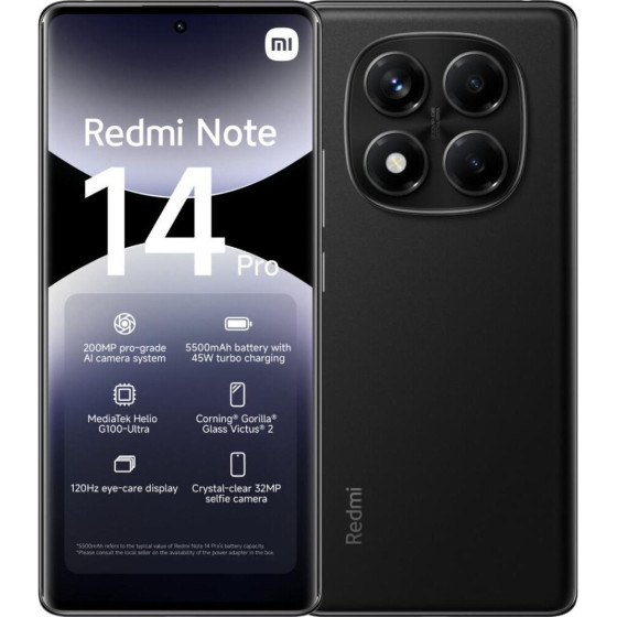Xiaomi Redmi Note 14 Pro 4G Nfc 8GB Ram 256GB Black - (MZB0ID5EU)