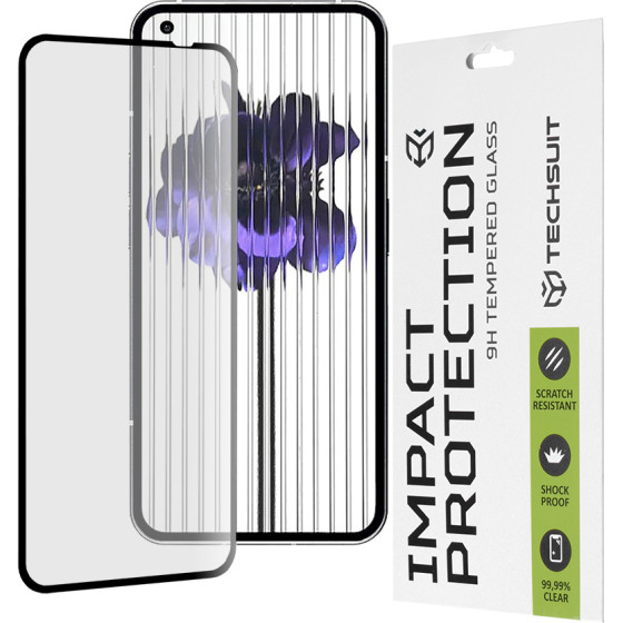 Techsuit - 111D Full Cover / Full Glue Glass - Nothing Phone (1) - Black