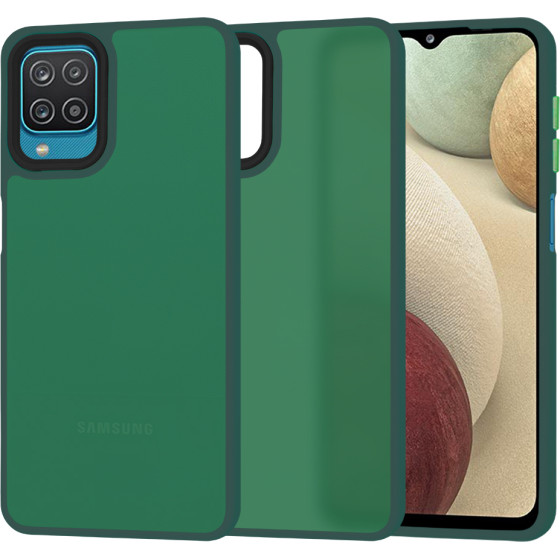 Techsuit - Halofrost Series - Samsung Galaxy A12 / A12 Nacho / M12 / F12 - Midnight Green