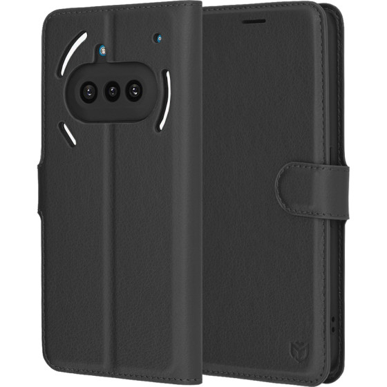 Techsuit - Leather Folio - Nothing Phone (3a) - Black