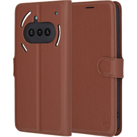 Techsuit - Leather Folio - Nothing Phone (3a) - Brown