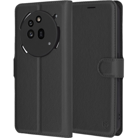 Techsuit - Leather Folio - Nothing Phone (3a) Pro - Black