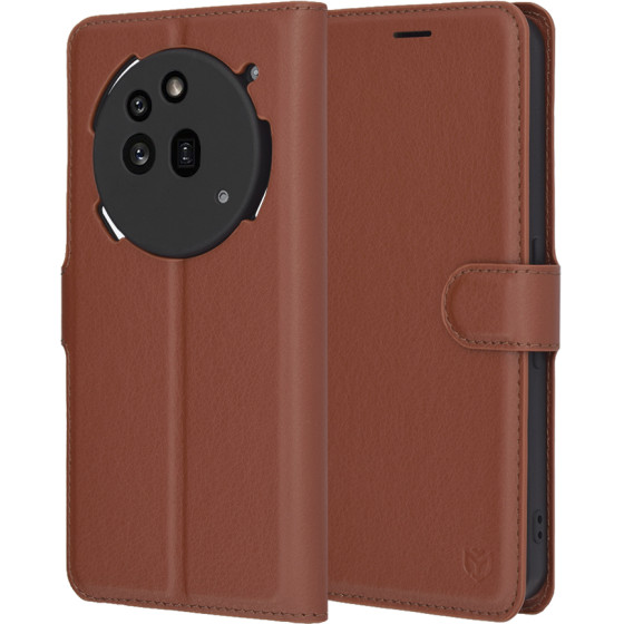Techsuit - Leather Folio - Nothing Phone (3a) Pro - Brown