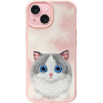 Nimmy Case Big Eyed Pet 2.0 Cat For Iphone 15 pink