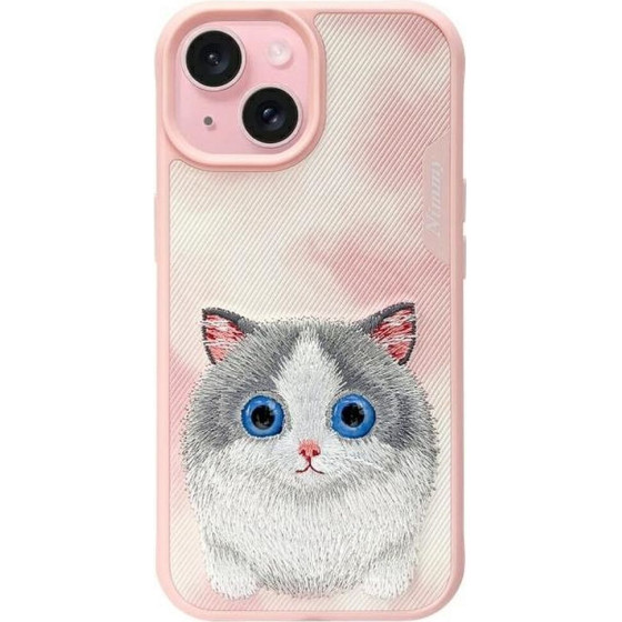 Nimmy Case Big Eyed Pet 2.0 Cat For Iphone 15 pink