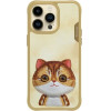 Nimmy Case Big Eyed Pet 2.0 Cat For Iphone 15 Pro khaki