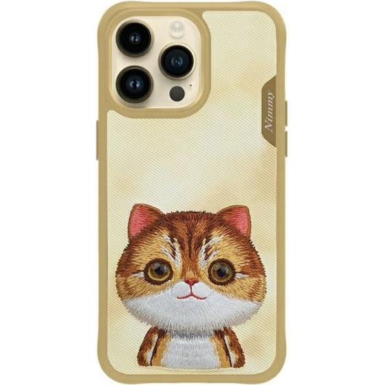 Nimmy Case Big Eyed Pet 2.0 Cat For Iphone 15 Pro Max khaki