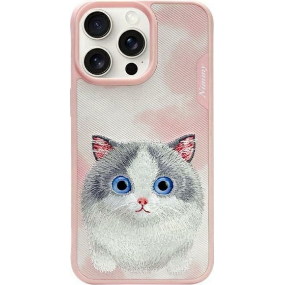Nimmy Case Big Eyed Pet 2.0 Cat For Iphone 15 Pro pink