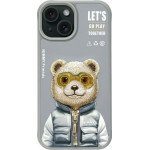 Nimmy Case COOL&Cute 2.0 Bear For Iphone 15 gray