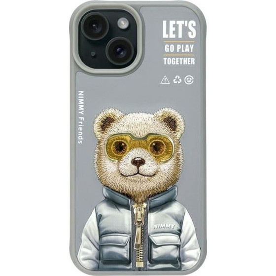 Nimmy Case COOL&Cute 2.0 Bear For Iphone 15 gray