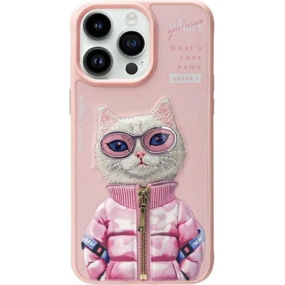 Nimmy Case COOL&Cute 2.0 Cat For Iphone 15 Pro pink